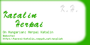 katalin herpai business card